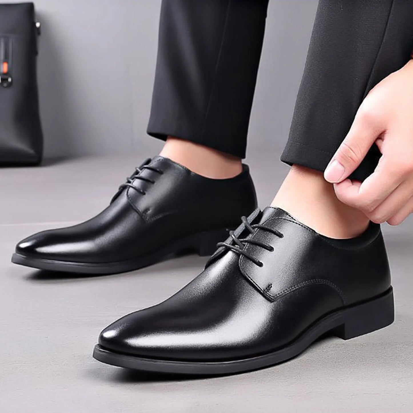 Men Shoes New Fashion Black Formal Party Slip-On Dress Leather Shoes Mens fashion Designer Business Casual Loafers