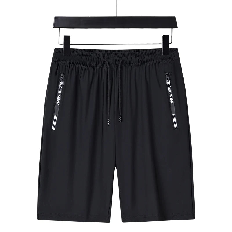 Summer Shorts Gym Fitness Men Plus Size Casual Shorts 6XL 7XL 8XL Big Size Shorts Men Ice Silk Stretchy Beach Shorts Breathable