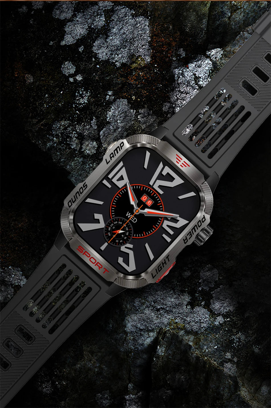 Outdoor Sports Smart Watch Men 2.01" GPS Tracker Compass LED Flashlight 600mAh Battery Waterproof Bluetooth Call Smartwatch Man