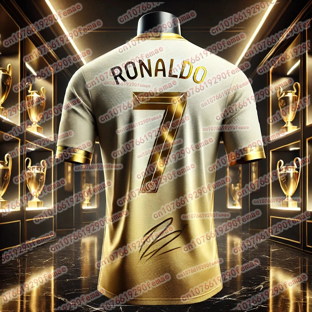 New Hot Selling Ronaldo Fashion Football Superstar Commemorative Collection Sports Jersey Daily Outdoor Breathable T-shirt