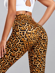 Leopard Print Leggings Women's High Waisted Yoga Pants Fitness Push Up Leggins