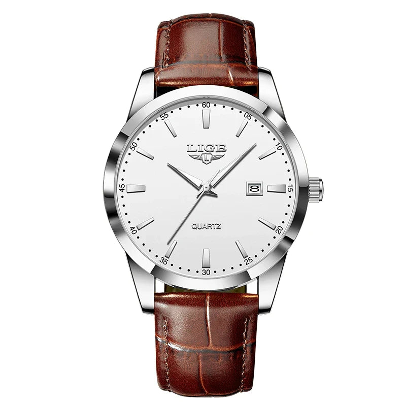 LIGE Women Watch Fashion Leather Military Sport Waterproof Watches For Women Top Brand Luxury Women's Bracelet Watch Reloj Mujer