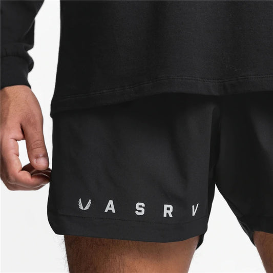 Men's 2-in-1 Summer Running Shorts Breathable Quick-Dry Basketball Training