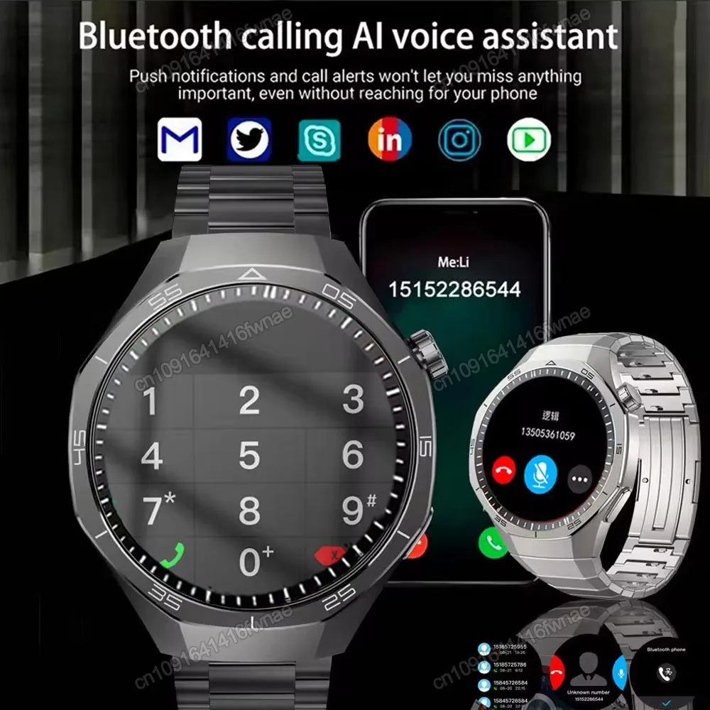2025 New GPS NFC GT5 Pro Smart Watch Men HD AMOLED Screen Heart rate Bluetooth Call IP68 Waterproof Man Smartwatch Holiday Gifts