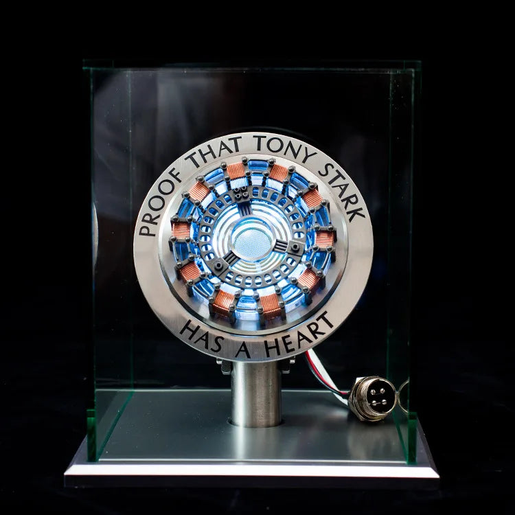 Avenger Iron Man Mk1 Arc Reactor Tony Stark Heart Of Mark Figure Led Light Model Superhero 1:1 Cosplay Toys Chest Lamp Kids Gift