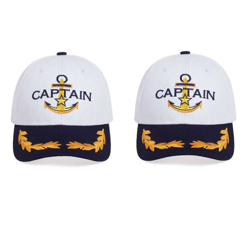 Men Women Baseball Caps Nautical Marine Sailor Navy Captain Hats Adjustable Cotton Hat for Party Performance Costume Cosplay Y2K