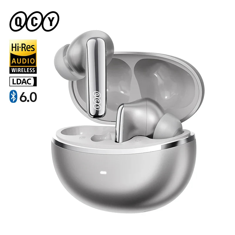 QCY HT18 MeloBuds N70 Wireless Earbuds Bluetooth 6.0 Hi-Res LDAC Earphones Adaptive ANC Dual-driver Headsets in-Ear Detection