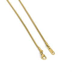 Gold Color Chains 0.9mm-2mm Stainless Steel Snake Chains Necklace