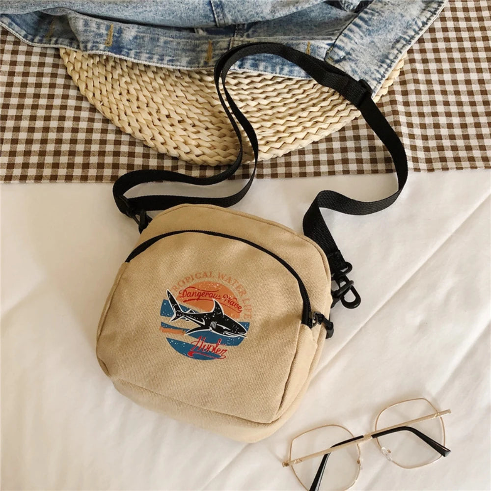 Mini Women's Bag Canvas Handbags Small Cloth Shoulder Crossbody Bags for Women