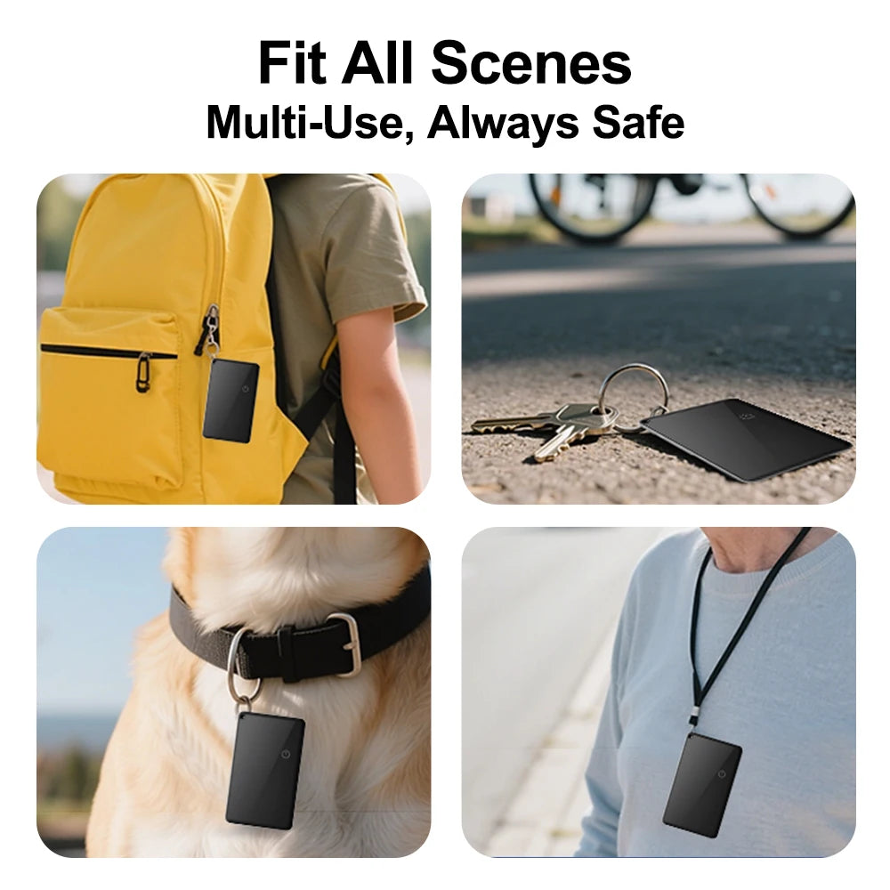 Smart Wallet tracking Card For IOS Find My App Bluetooth Tracker Ultra-thin Smart Tag Waterproof Gps Locator Wireless Charging