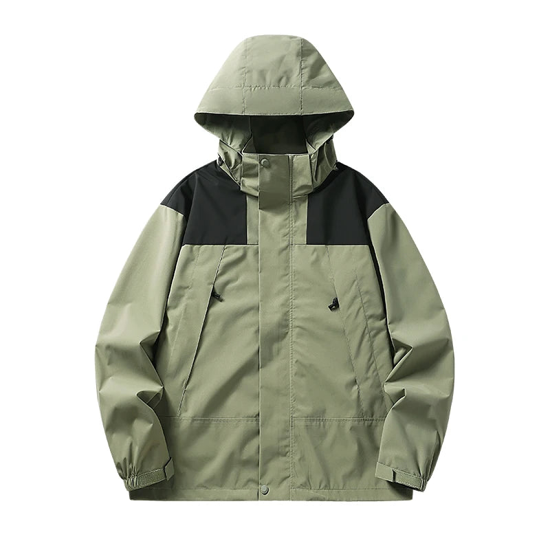 Jacket Sports Outdoor Thickened High Collar Hoodie Color Matching Fashion