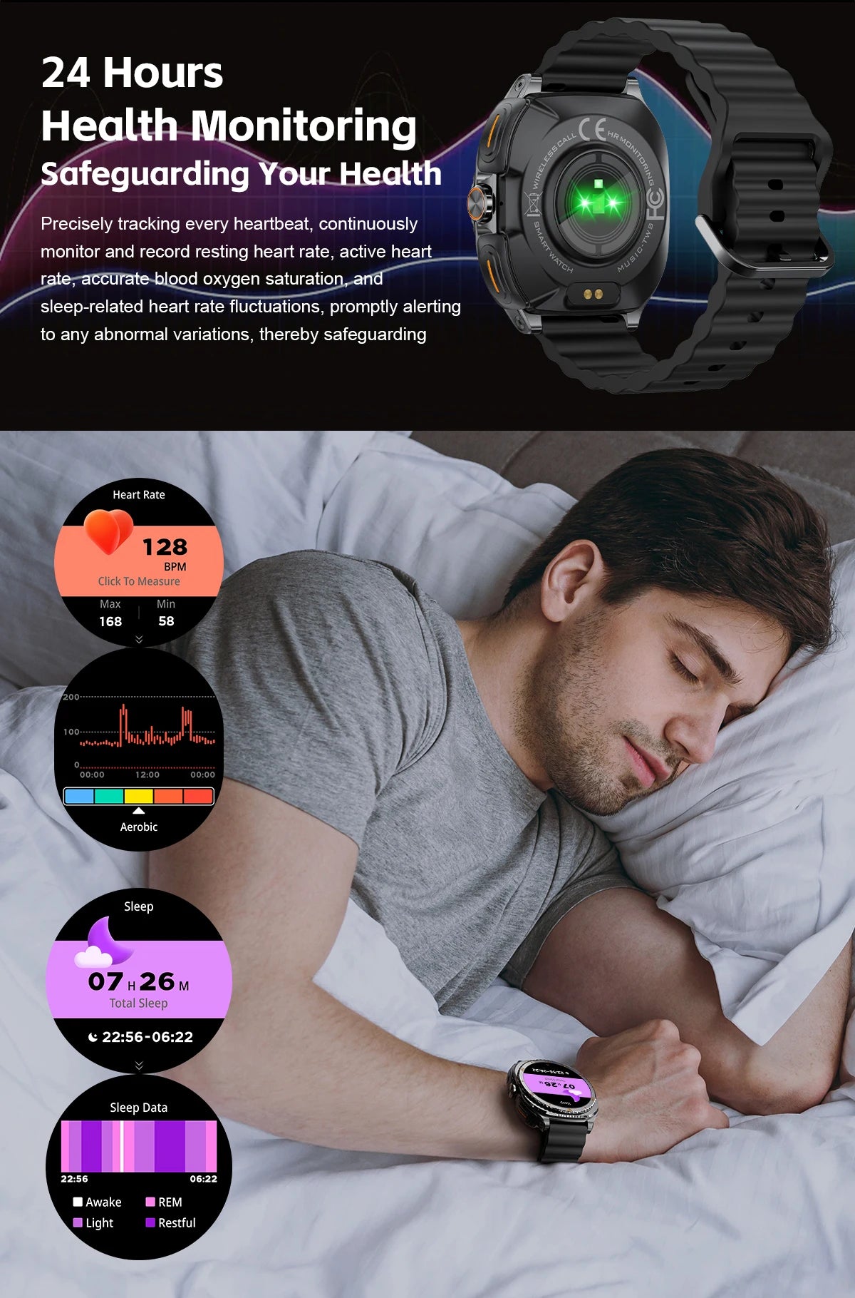 2025 New 2 in 1 Smart Watch With Earbuds Smartwatch 400MAH TWS Bluetooth Earphone Heart Rate Blood Oxygen Monitor Sports Watch