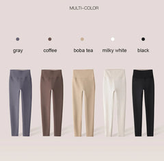 Autumn Winter High Waist Fleece Sharkskin Leggings Women Seamless