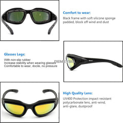 Sunglasses Men Airsoft Hunting Shooting Glasses UV400 Protection  Desert