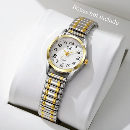 Elegant Small Dial Women Watches Fashion Elastic Strap Quartz Watch Reloj Mujer（Without Box）