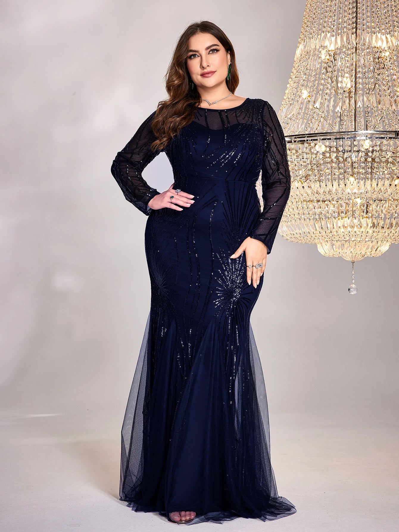 Homecoming Dresses: Long Sleeves Sequin Evening Dresses For Women Prom Dress