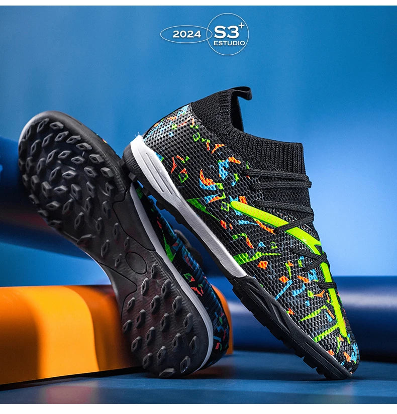 Mens Football Field Boots Ultralight Turf Indoor Society Training Soccer Shoes Cleats