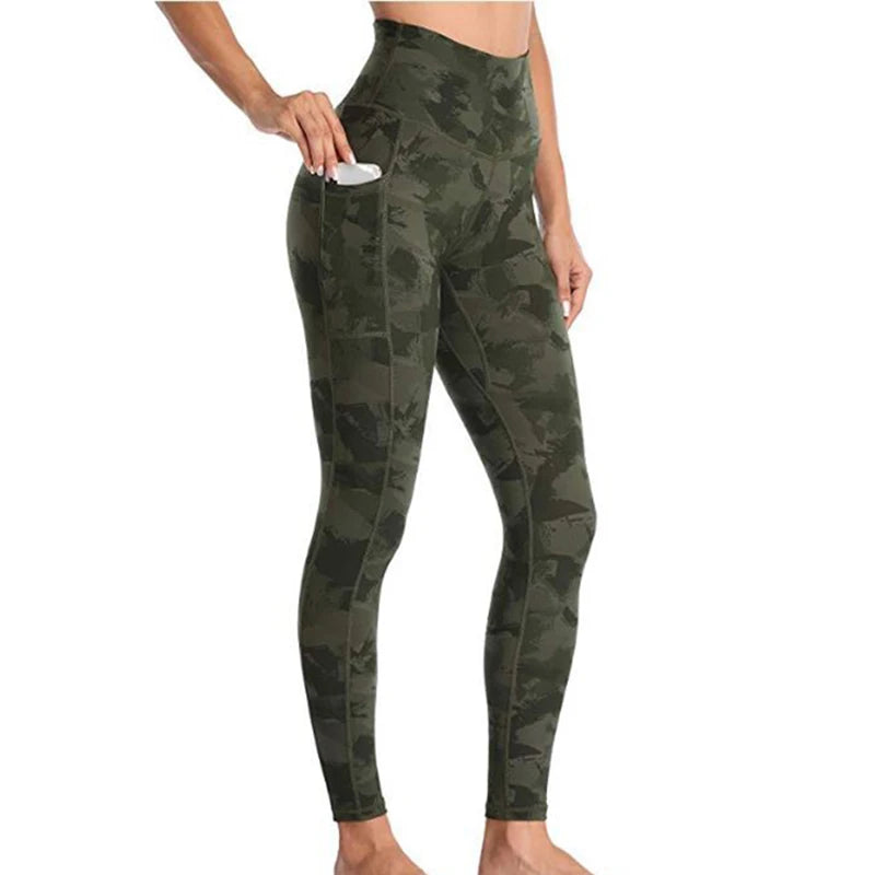 High Waist Push Up Leggins Fitness Tights Pocket Workout Leggings Women