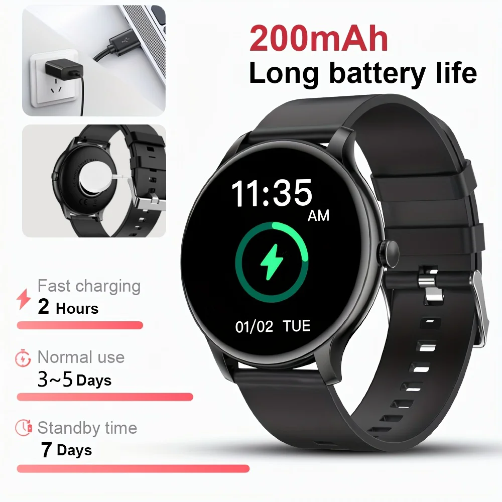 LAXASFIT 2025 New Smart Watch 1.52inch HD Full Touch Scree Bluetooth Dial and Answer Smartwatch Men and Women Christmas Gifts