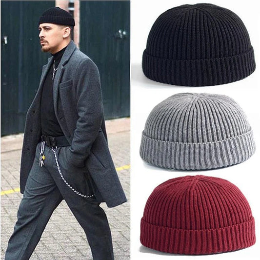Knitted Hat for Men & Women Caps Wool Fashion Simple Warm Skullies Beanies