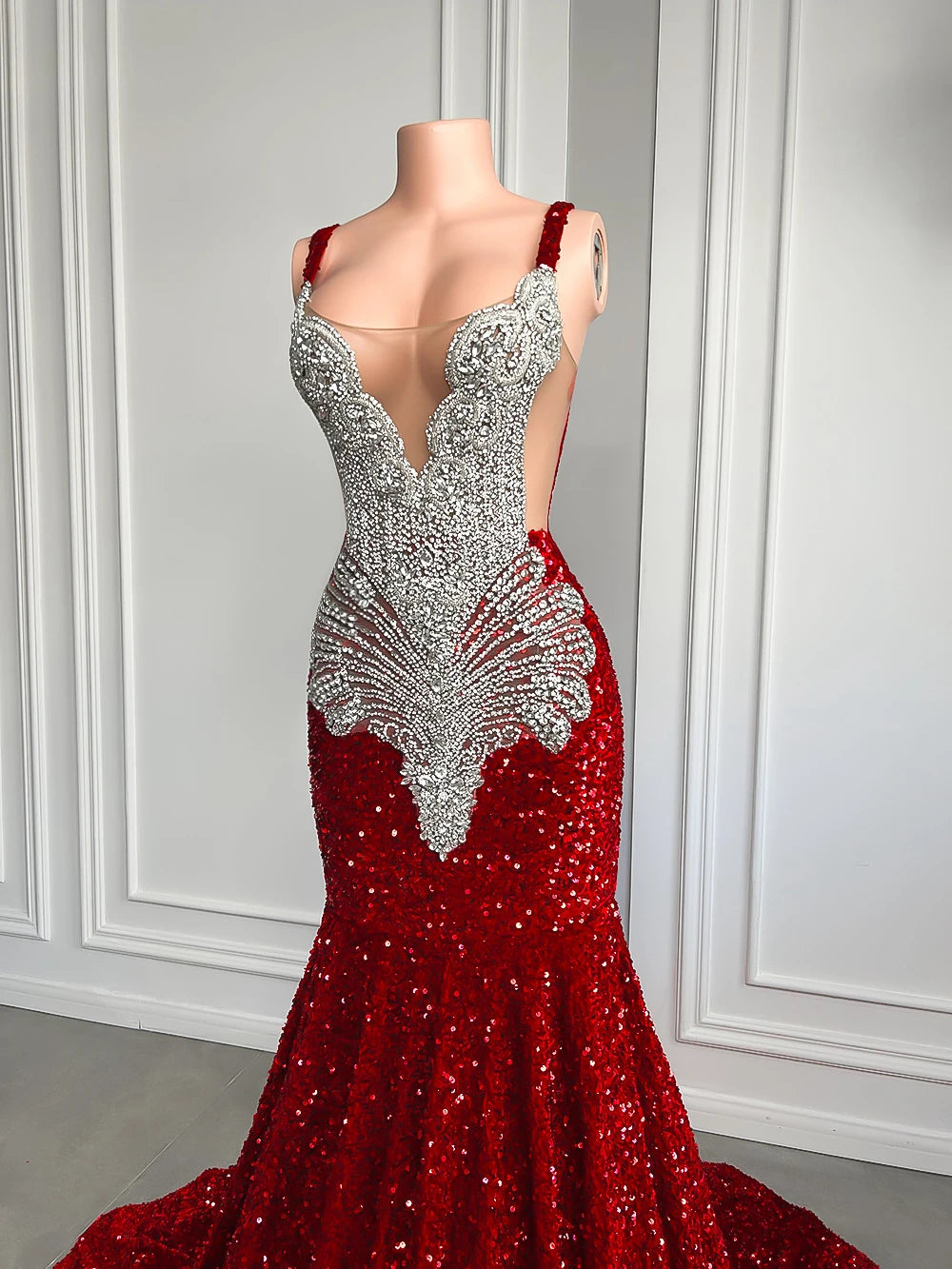 Homecoming Dresses: Prom Dresses Mermaid Style Luxury Sparkly Silver