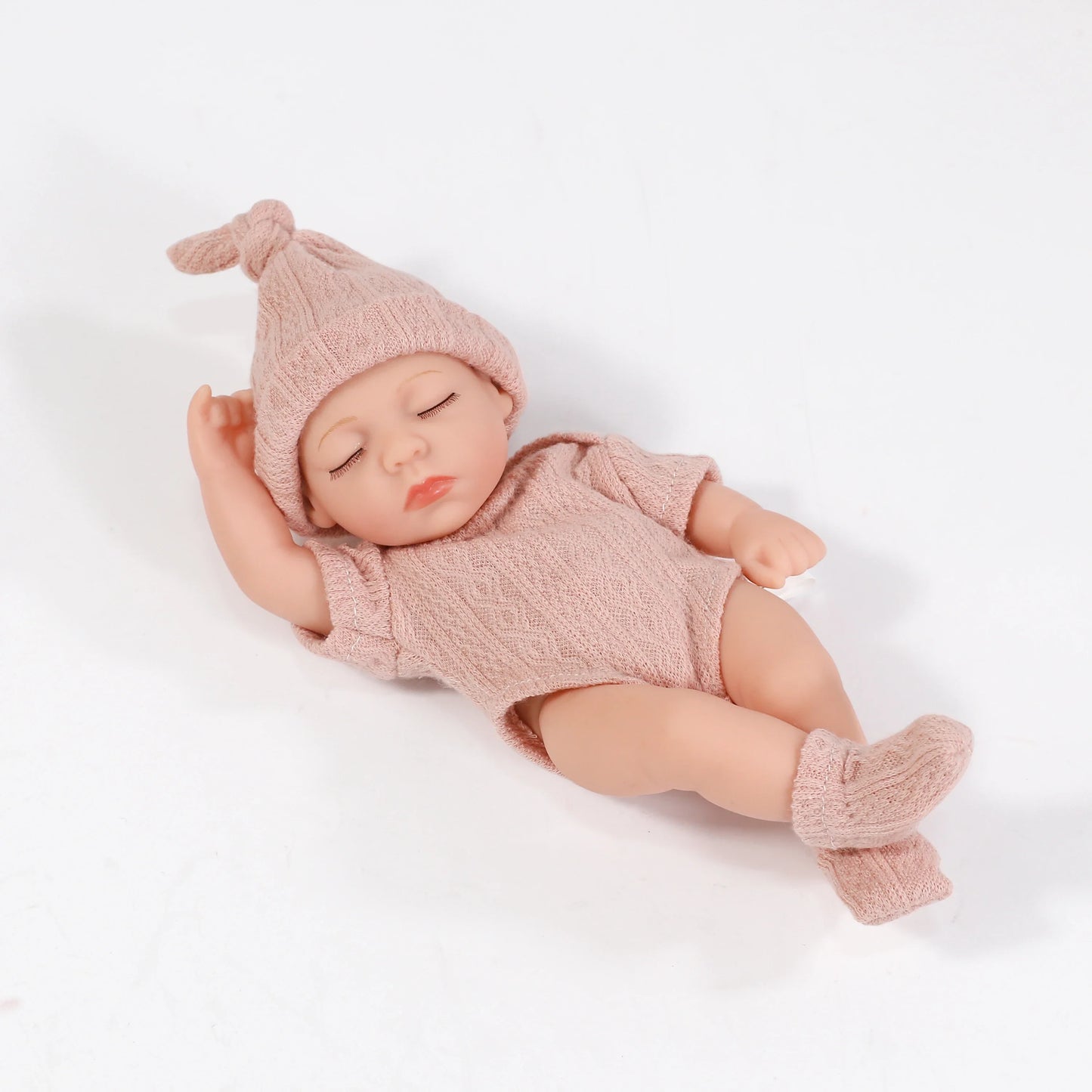 20cm Reborn Dolls Silicone Vinyl Baby Doll Cute Mini Bebe Doll Baby Reborn Doll Toys Waterproof Vinyl Doll For Girls Gift