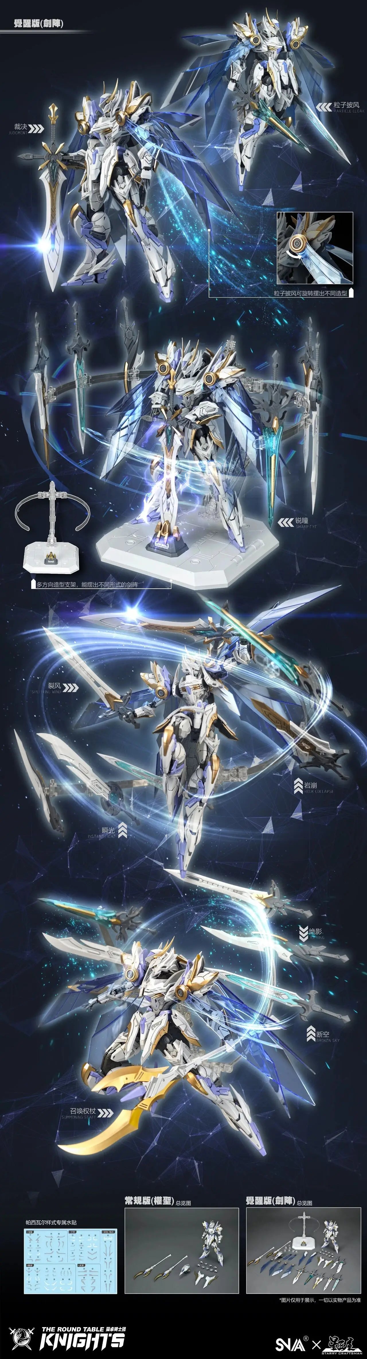 HG 1/144 SNAA SC-002 Titan Greatsword Tristan Assembly Model Kit SC-009 Divine Invoker Percival The Round Table Knights Figure