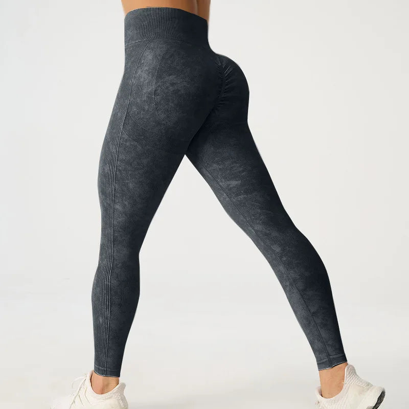 High Waisted Frosted Yoga Pants External Wear Hip Lifting Training Fitness Pants Tight