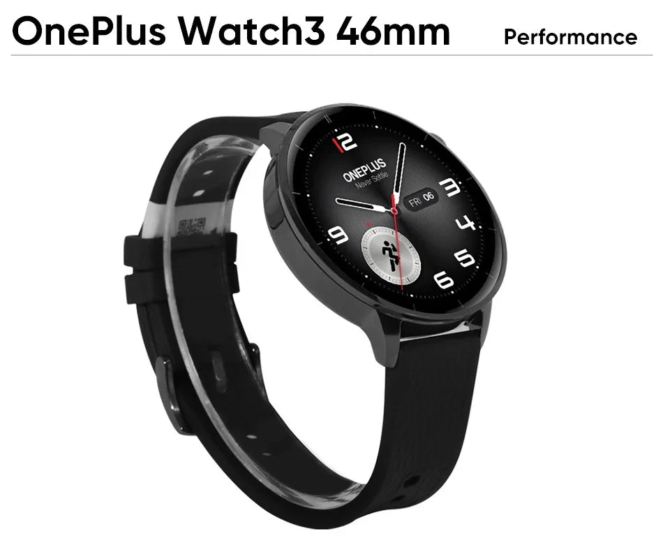 OnePlus Watch 3 43mm Global Version Smart Watch 1.32" AMOLED Smart Watch Display Up to 60h Battery Life Wear OS by Google GPS NF
