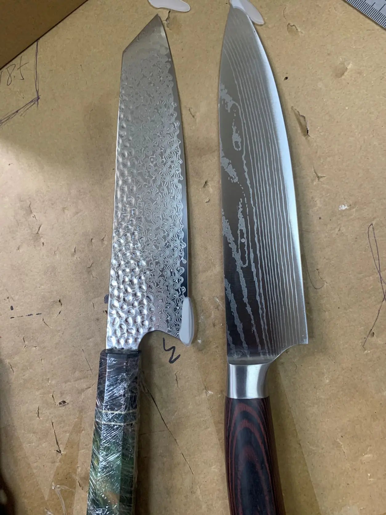 8 Inch Chef Knife 67 Layers VG10 Damascus Steel Kitchen Knives Stabilized Colored