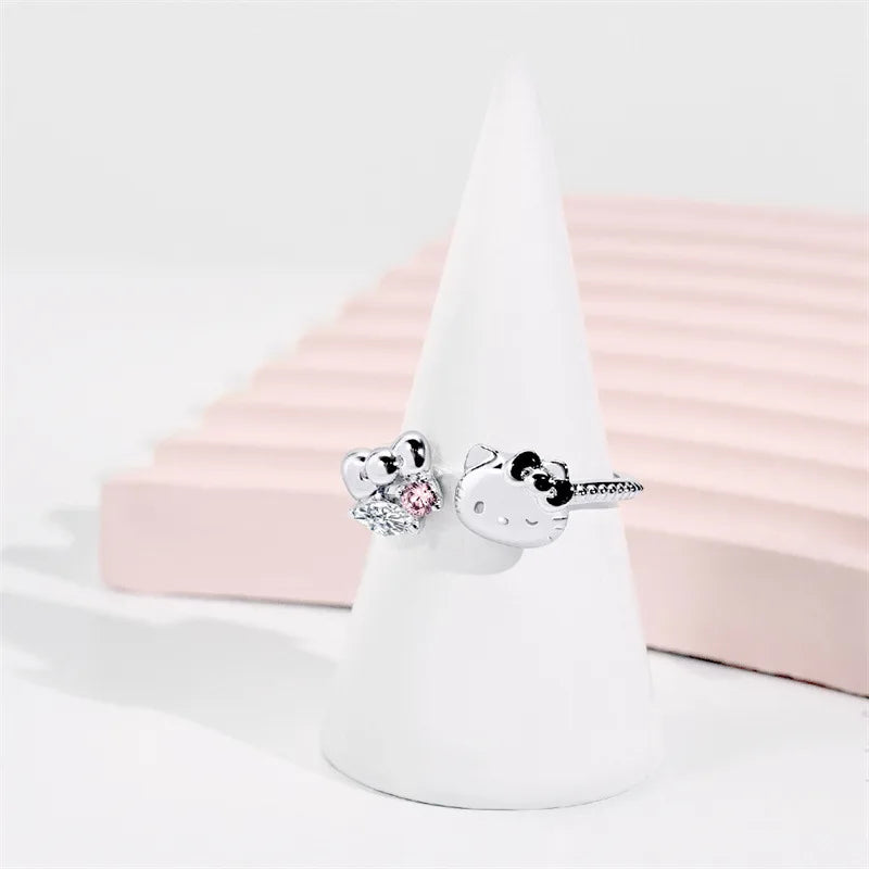 Sanrio Hello Kitty KUROMI College Mix Series-Pompompurin Cartoon Cute Personality Temperament Ring Party Friend's Birthday Gifts