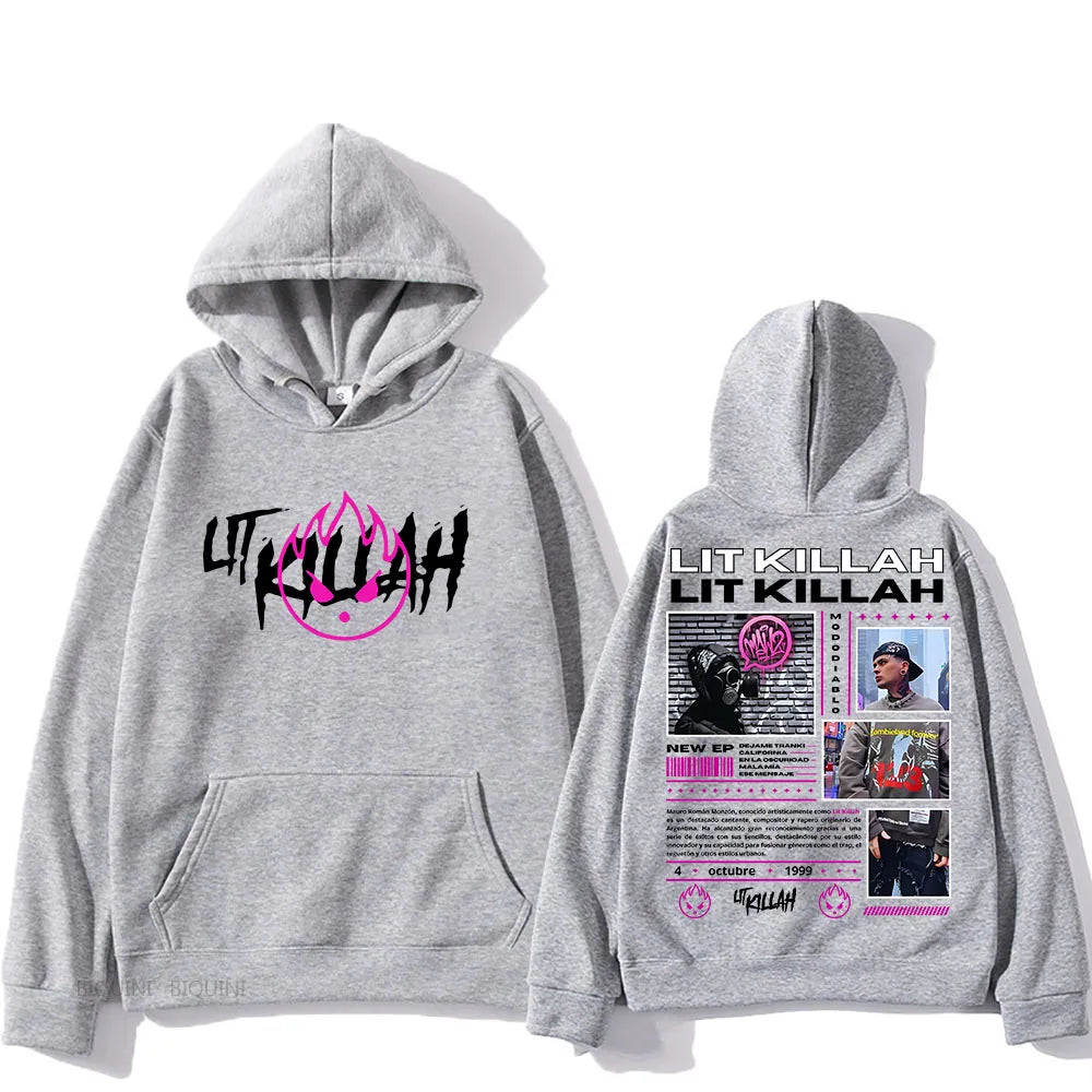 Hooded LIT Killah Funko Pop Hip Hop Casual Retro Sweatshirt With Hooded
