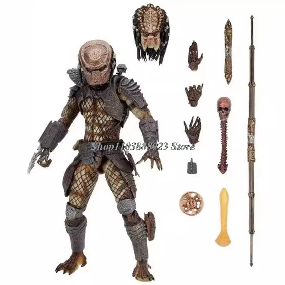 NECA Predator Figrue Ultimate Shaman Elder Armored Lost Warrior Jungle Hunter Snake Vision Predator Alien Figure Model Toy Gifts