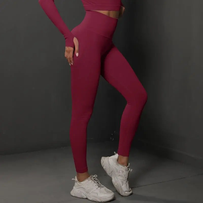 Women Seamless Yoga Pants Fitness Sports Running Sportswear Stretchy Lifting Tights