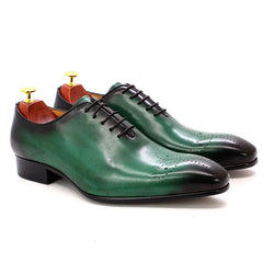 Daniel Shoes Italian Mens Dress Shoes Genuine Leather Blue Purple Oxfords Men