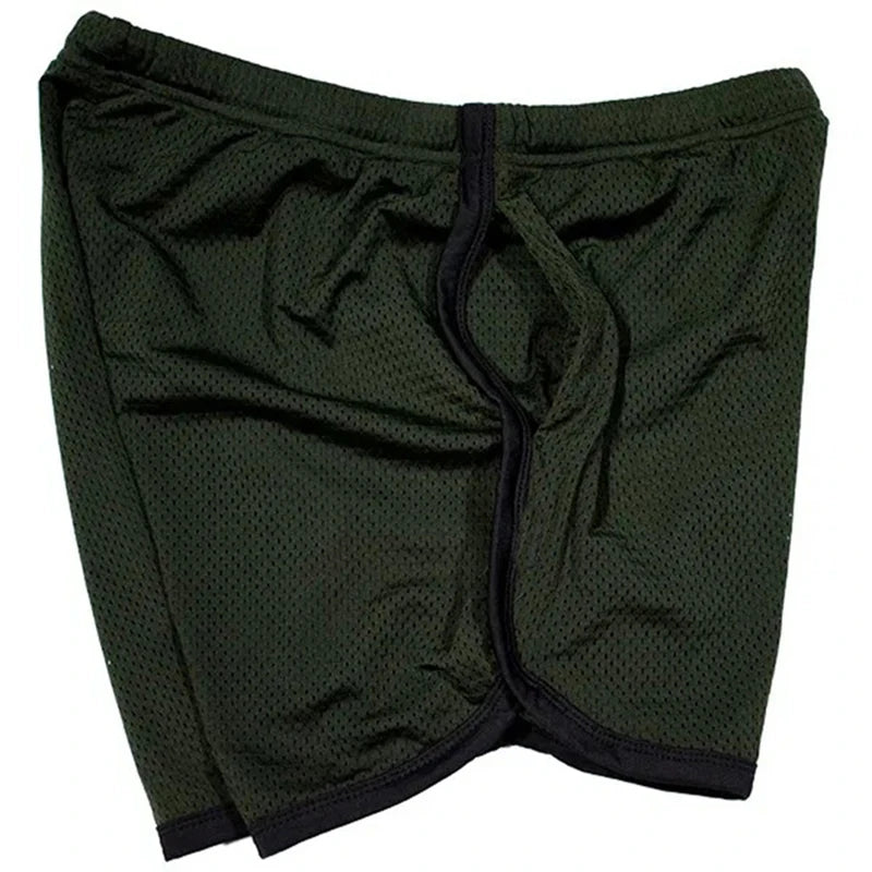 Summer fitness shorts Loose running shorts Men's jogging sports Breathable mesh shorts Thin trend men's three-quarter pants