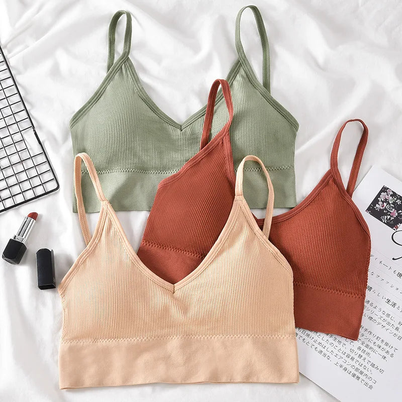 Women Seamless Bra Set, Beautiful Back Cotton Bra Comfortable Breathable