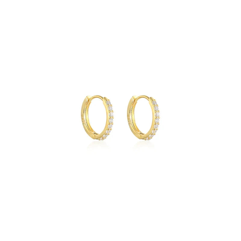 CANNER Ins Star Anise 925 Sterling Silver  Earring For Women Hoop Earrings Crystal Fine Jewelry Glossy 18K Gold Mom Gift Trend