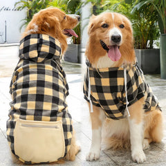 Dog Winter Coat  Pet Jacket Plaid Reversible  Vest Cold Weather Dog Clothes Pet Apparel