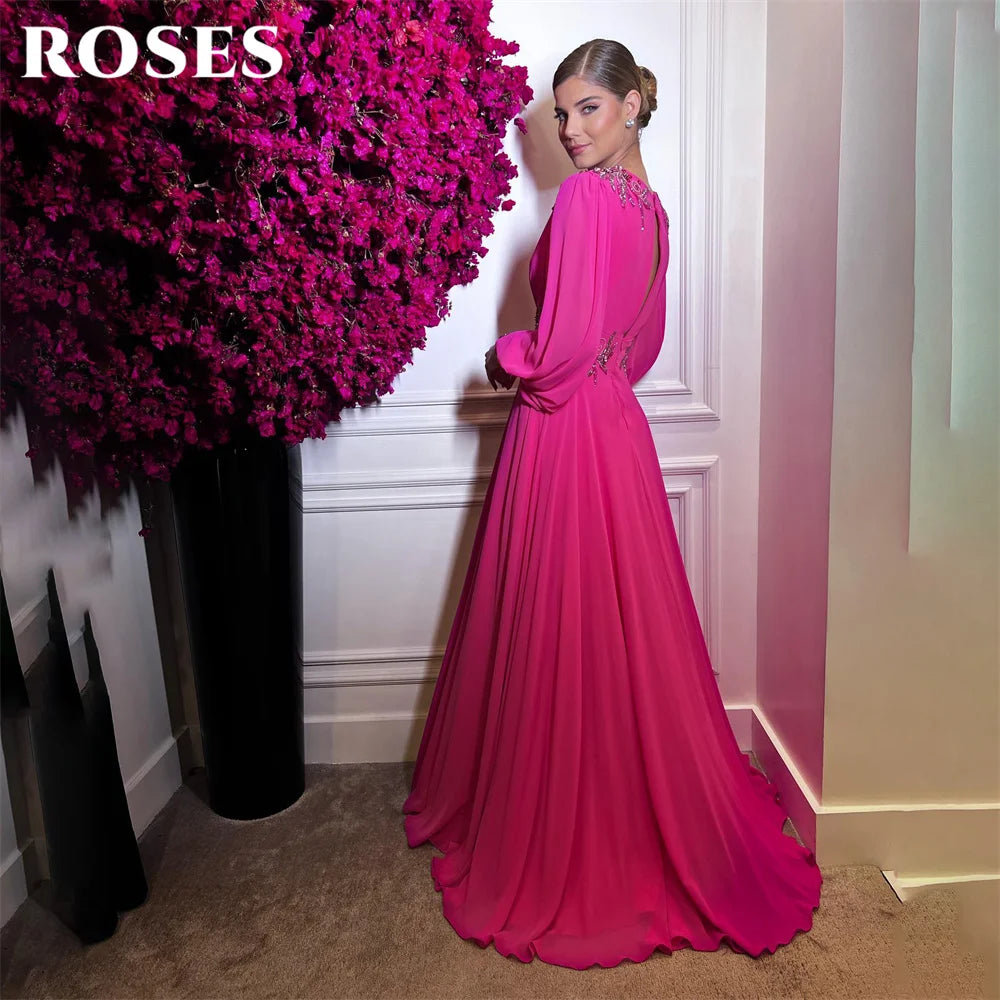 Homecoming Dresses: Evening Gown Chiffon Elegant Prom Dress Sequin