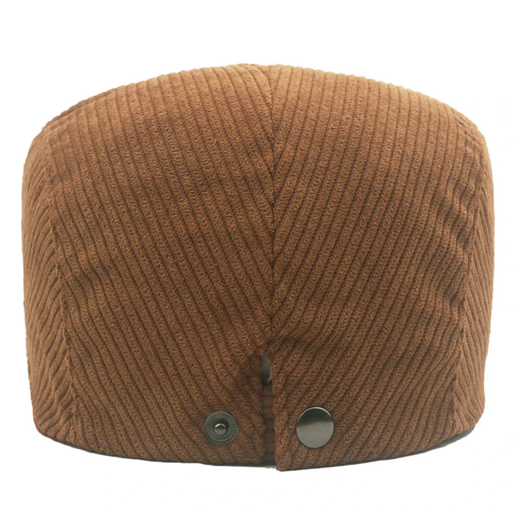 Corduroy Men Hats For Male Retro Berets Seasons Casual Flat Cap Fashion Dad Hats Unisex Bonnet Gorros Hombre Retro Artist Hat