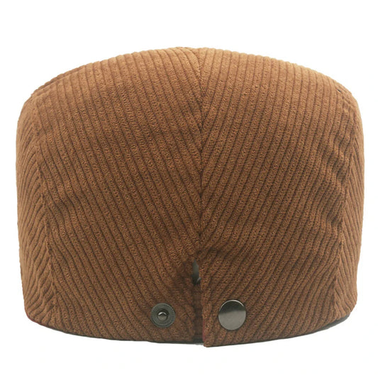 Corduroy Men Hats For Male Retro Berets Seasons Casual Flat Cap Fashion Dad Hats Unisex Bonnet Gorros Hombre Retro Artist Hat