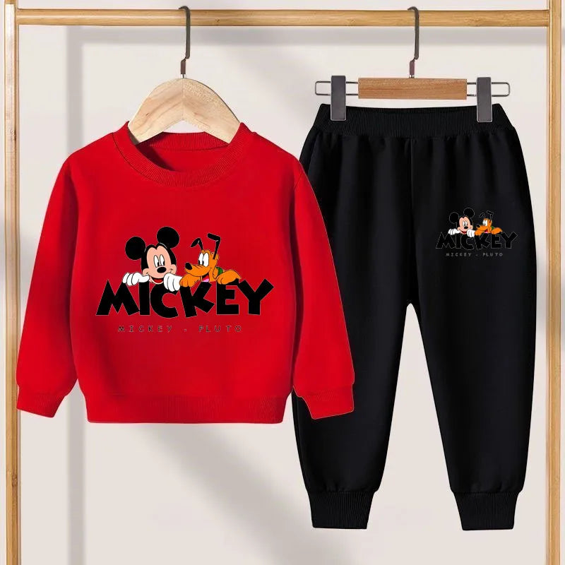 Print Spring New Children's Clothing Sets Breathable Boys O Neck Hoodies Long Pant Two Piece Suit Kids Casual Tracksuit