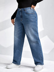 Plus Size Tapered Jeans for Women Full Length Harem Women Jeans