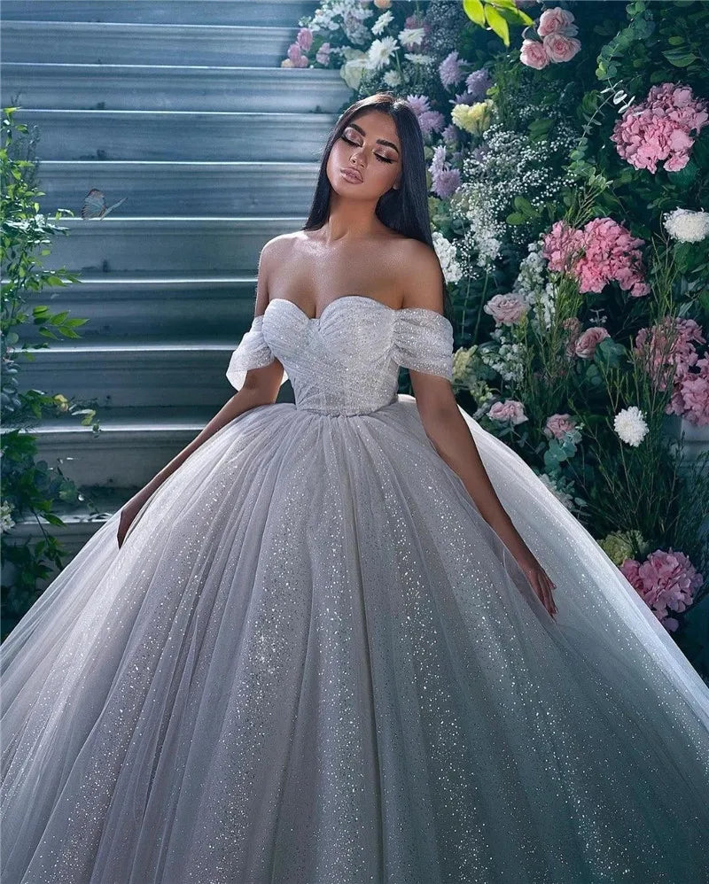 White Bridesmaid Dresses: Wedding Dresses A Line Off The Shoulder Bride Dress