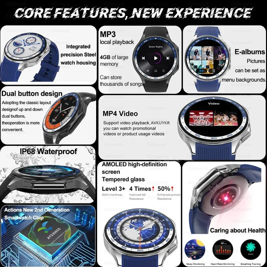 2025 Men High-End Business Watch For IOS OPPO Watch X 4G Large Memory Video playback Smartwatch Sport Fitness Waterproof Watches