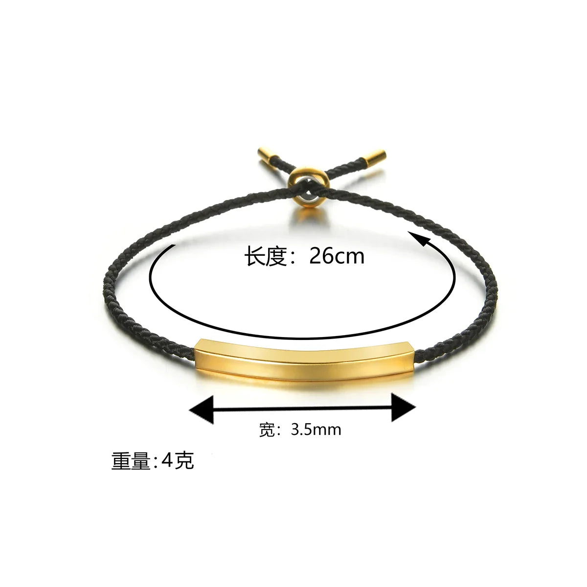 Punk Man Bracelets Hip Pop Gold Color Stainless Steel Thick Hand Chain Blank Bar Couple Men Women Family Jewelry Birthday Gift