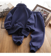 New Boys Clothing Set Autumn Winter Teenager Long Sleeve Clothes Suit Letter Pullover Tops Pants 2Pc Outfits Children Tracksuits