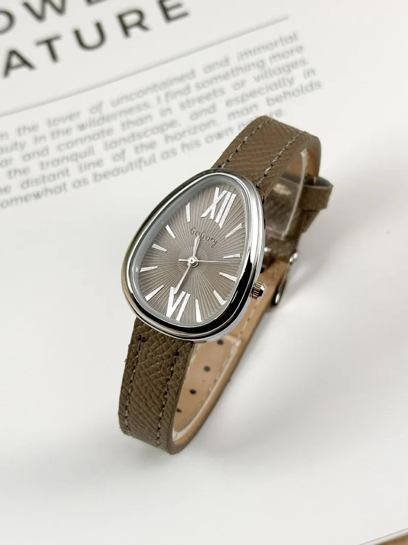 Famous Brand Women Quartz Watch Luxury Gift Ladies Snake Head Female Watch Fashion Red Leather Strap Wristwatch Dropshipping