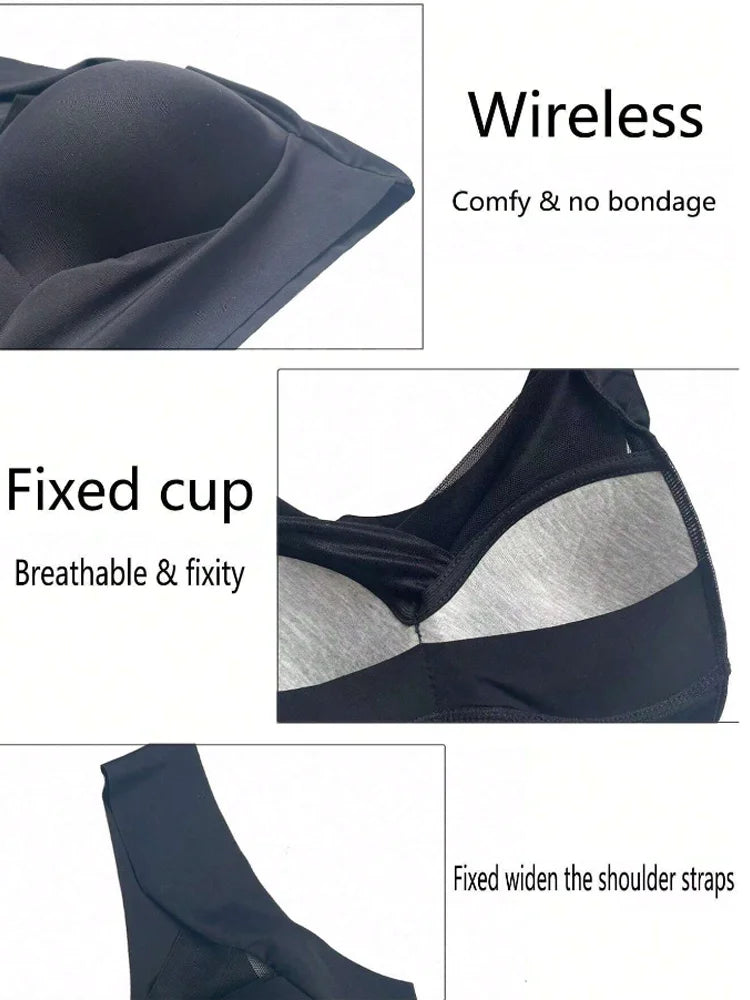 Bras Plus Size Seamless Lace Bra Bralette Backless Lady Brassiere Vest Female
